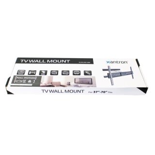 Super slim full motion aluminium TV wall mount universal, SLIMLINE-600