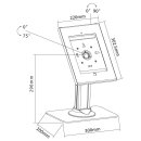 iPad Tischhalterung mit Metallgehäuse, Xantron PAD-STAND-5TS-W