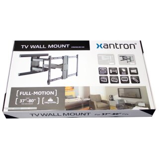 Supporto TV da parete 80cm girevole estendibile 37-80, Xantron STRONGLINE-640-W