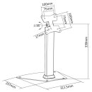 Height adjustable TV cart for 37-70" screens, TOPLINE-01G