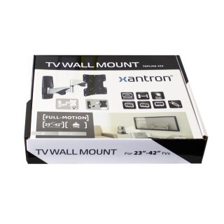 Aluminum full-motion TV wall mount white, TOPLINE-222-S