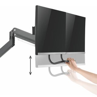 Supporto da tavolo 2 monitor regolabili in altezza con molla a gas 17-32, Xantron PRO-GS100DP