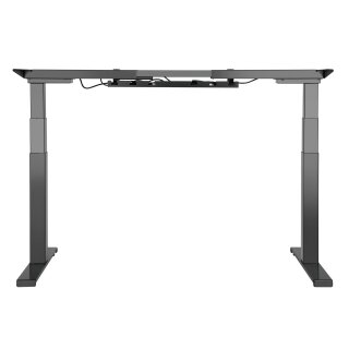 Bürotisch höhenverstellbar schwarz Tischplatte weiss Melaminharz 160x80cm