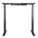 Bürotisch höhenverstellbar schwarz Tischplatte Ahorn Melaminharz 160x80cm