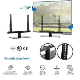 Electric table stand with universal TV support Xantron PREMIUM-TV-STAND-IR-M