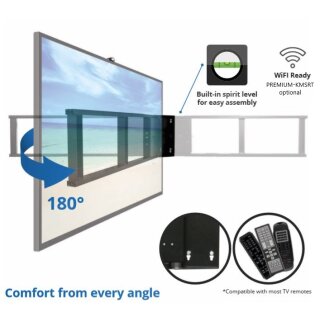 Motorisierte TV Wandhalterung schwenkbar, ultraflach, bis 75 Zoll, PREMIUM-SM-XL180