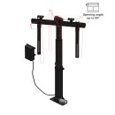 TV furniture lift with flap electric for monitors up to 60 inch rotatable height-adjustable Xantron PREMIUM-K2-RotoLift-AutoLid