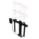 TV furniture lift with flap electric for monitors up to 60 inch rotatable height-adjustable Xantron PREMIUM-K2-RotoLift-AutoLid