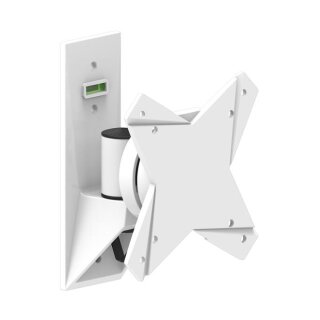 Supporto da parete bianco per monitor 13-27 orientabile, inclinabile, girevole, ECO-110W