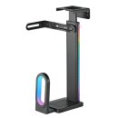 Xantron® PC holder with inspiring RGB effects/PC holder under desk, PC wall mount/Adjustable in length, depth & width, ideal for gaming - load capacity up to 20kg