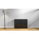 TV chest black high gloss with integrated lift electric for monitors up to 65", X-TV-Commode-65-GW