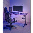 Xantron® Gaming Schreibtisch mit LED 136x65cm Gaming Tisch Cyberwarrior schwarz