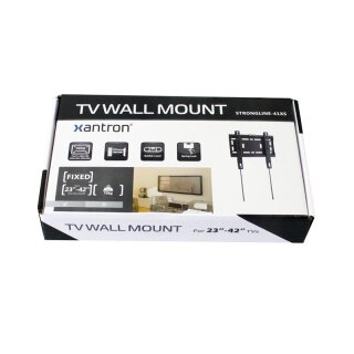 Slim fixed tv wall mount with click in spring 23-42, STRONGLINE-41XS